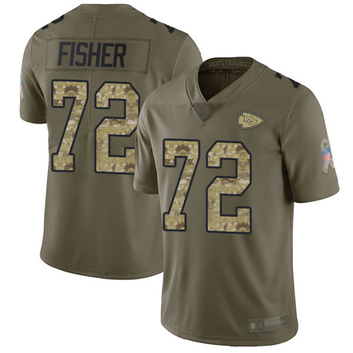Youth Kansas City Chiefs #72 Fisher Eric Limited Olive Camo 2017 Salute to Service Football Nike NFL Jersey->youth nfl jersey->Youth Jersey